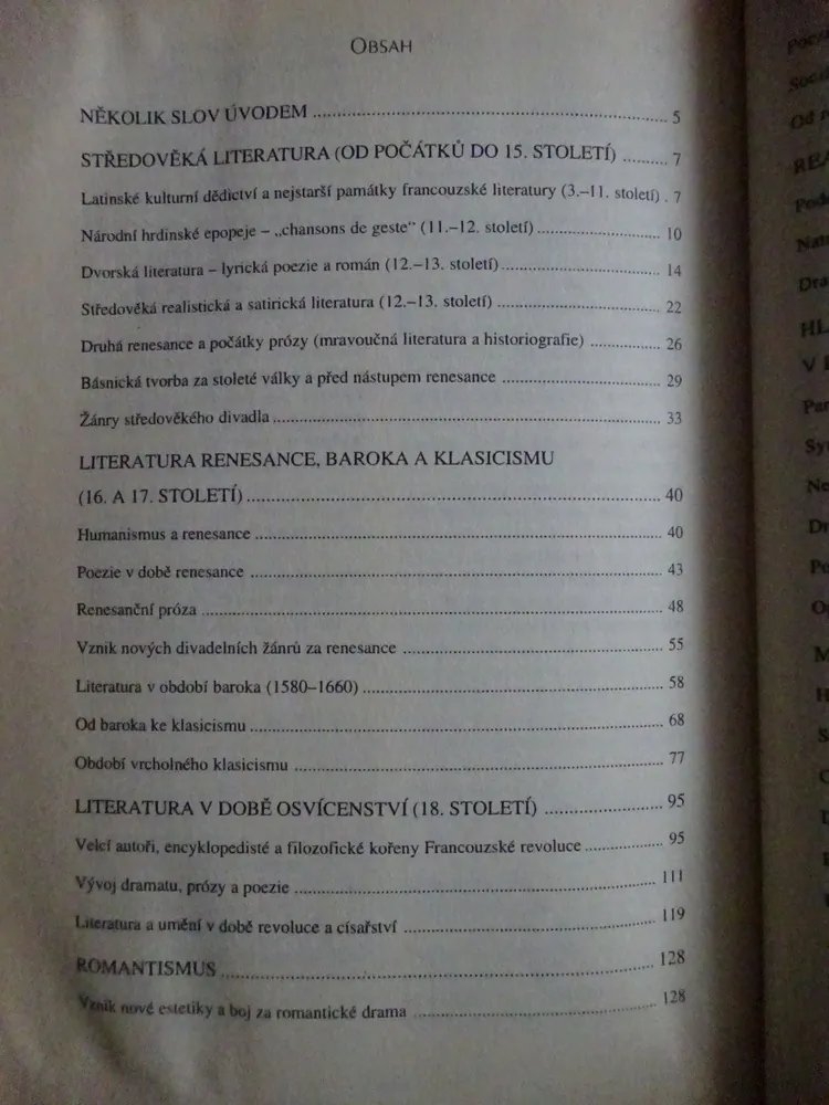 DĚJINY FRANCOUZSKÉ LITERATURYV KOSTCE, JIŘÍ ŠRÁMEK, **an