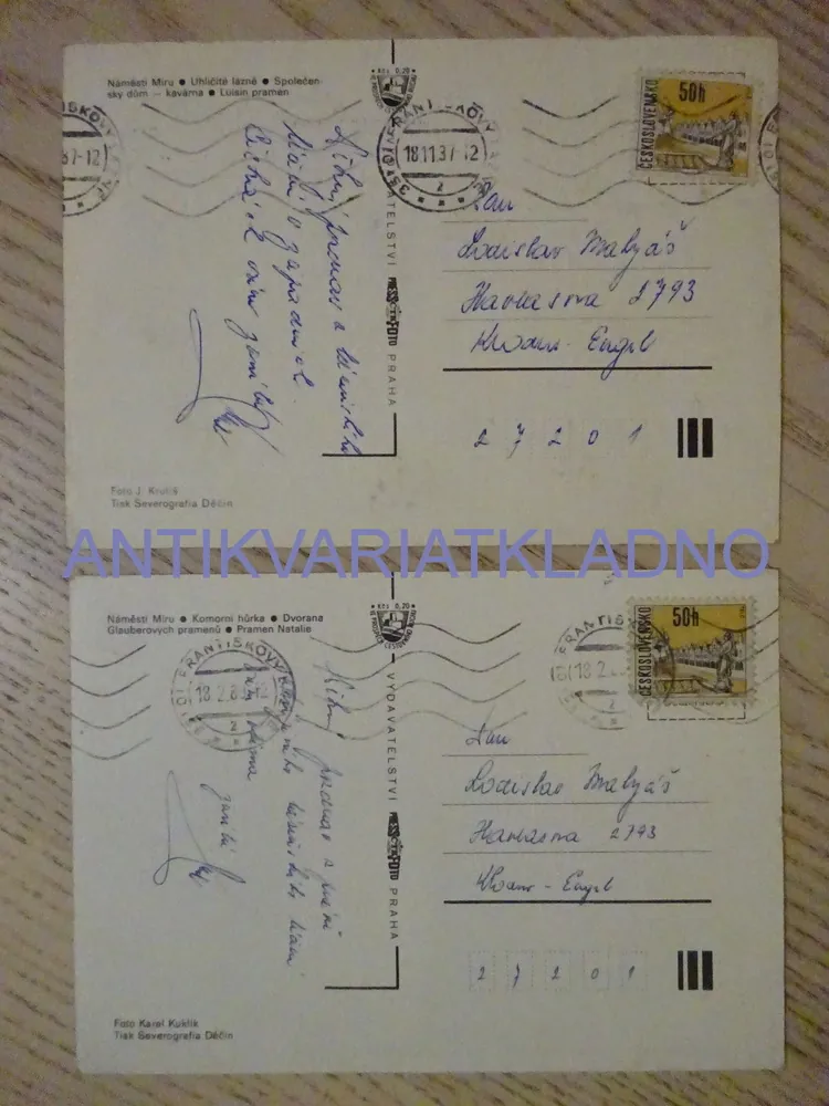 FRANTIŠKOVY LÁZNĚ, SOCHA FRANTIŠKA, PRAMEN NATALIE, OKRES CHEB, 2 KUSY