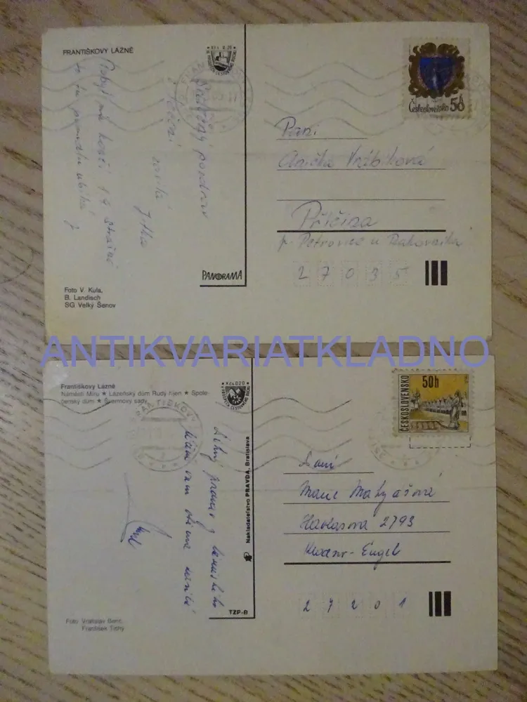 FRANTIŠKOVY LÁZNĚ, SOCHA FRANTIŠKA, OKRES CHEB, 2 KUSY