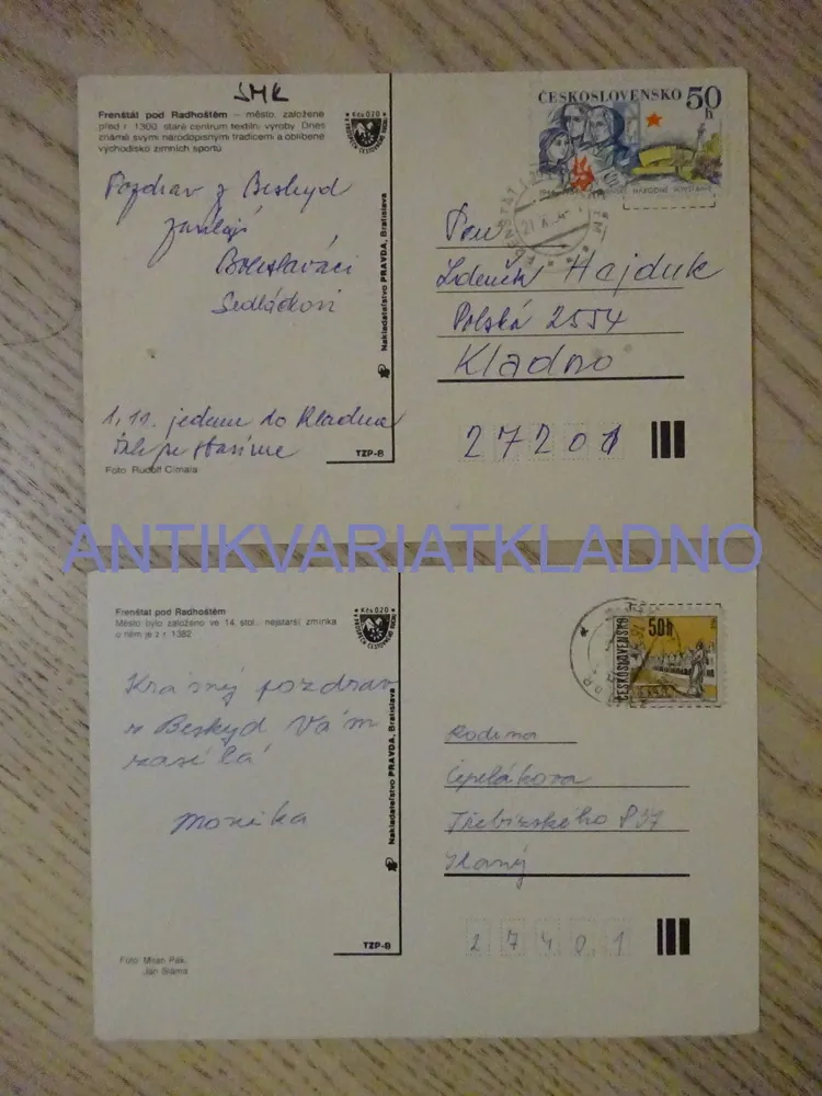 FRENŠTÁT POD RADHOŠTĚM, MORAVSKOSLEZSKÉ BESKYDY, OKRES NOVÝ JIČÍN, 2 KUSY