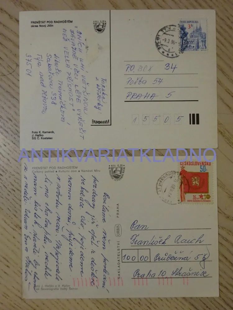 FRENŠTÁT POD RADHOŠTĚM, MORAVSKOSLEZSKÉ BESKYDY, OKRES NOVÝ JIČÍN, 2 KUSY