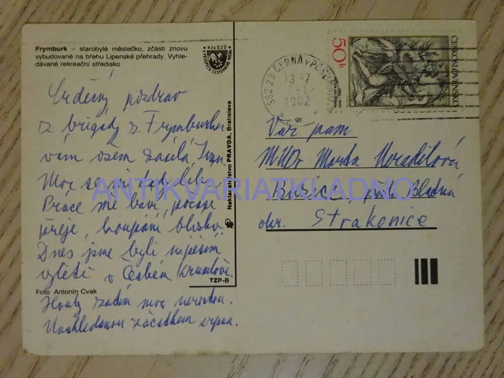 FRYMBURK, 1982, OKRES ČESKÝ KRUMLOV