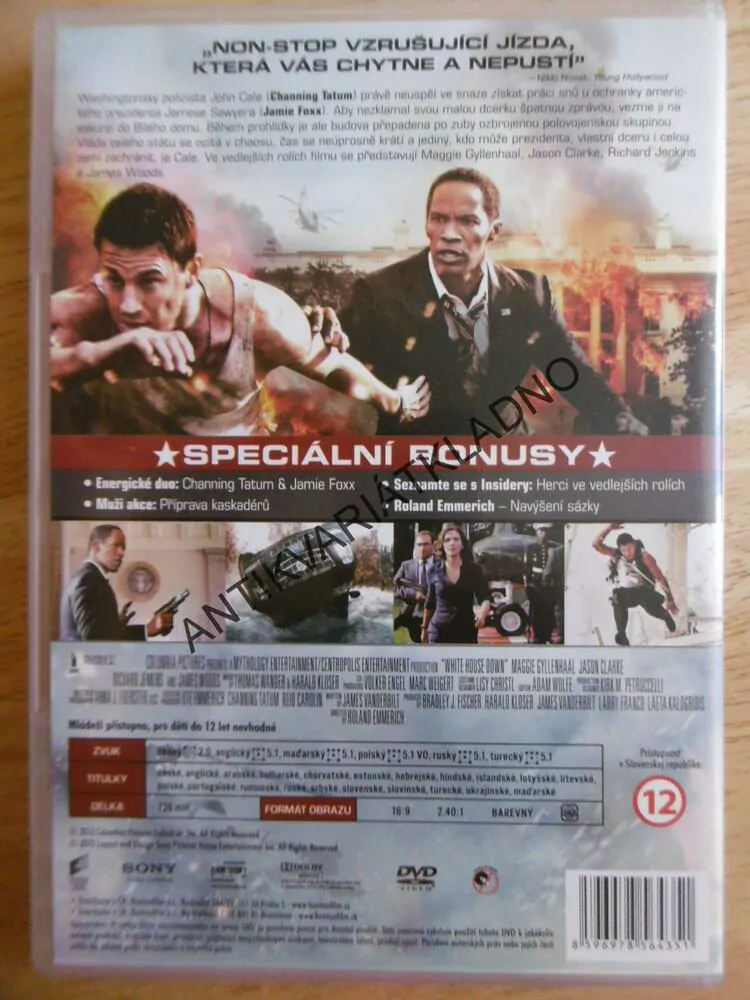 ÚTOK NA BÍLÝ DŮM, DVD FILM