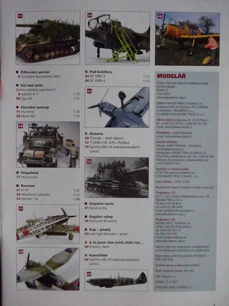 MODELÁŘ 3/2021, MODELÁŘSTVÍ, LETECTVÍ