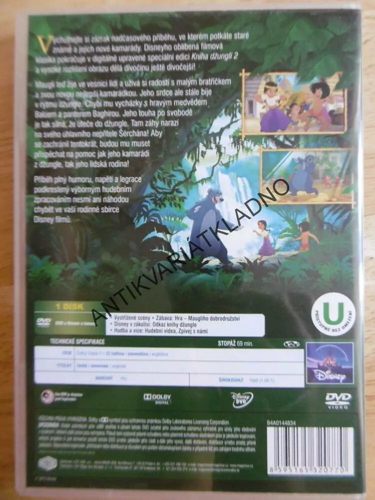 KNIHA DŽUNGLÍ 2., DVD FILM 
