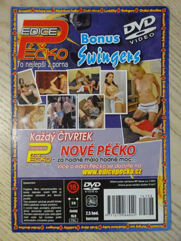 EDICE PÉČKO 198., TO NEJLEPŠÍ Z PORNA, BONUS SWINGERS, DVD FILM