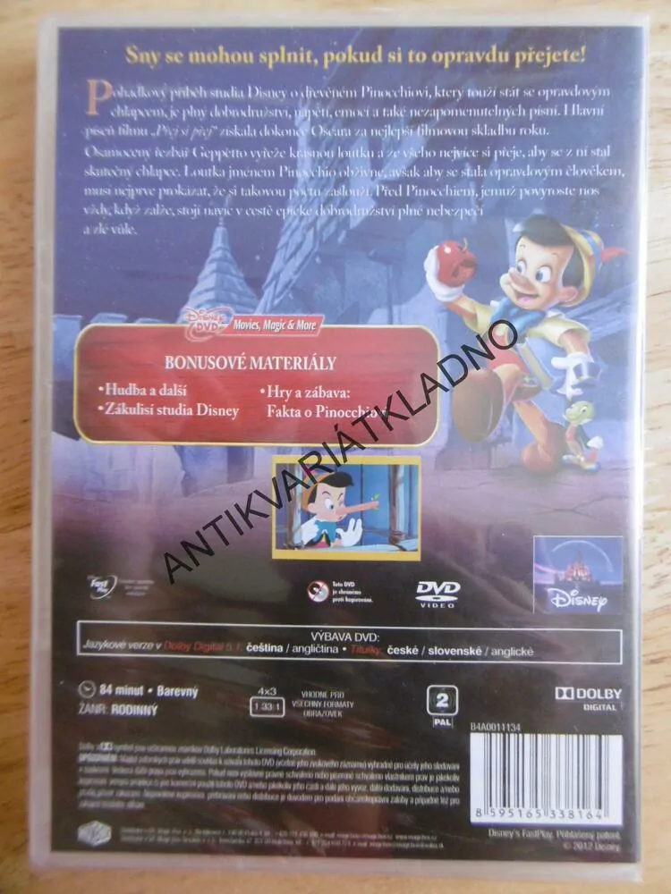 PINOCCHIO, DVD FILM