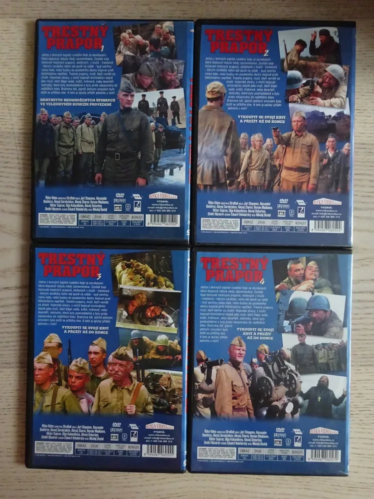 TRESTNÝ PRAPOR 1-4, DVD FILM SVĚT. VÁLKA