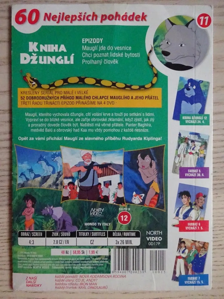 KNIHA DŽUNGLÍ, DVD FILM