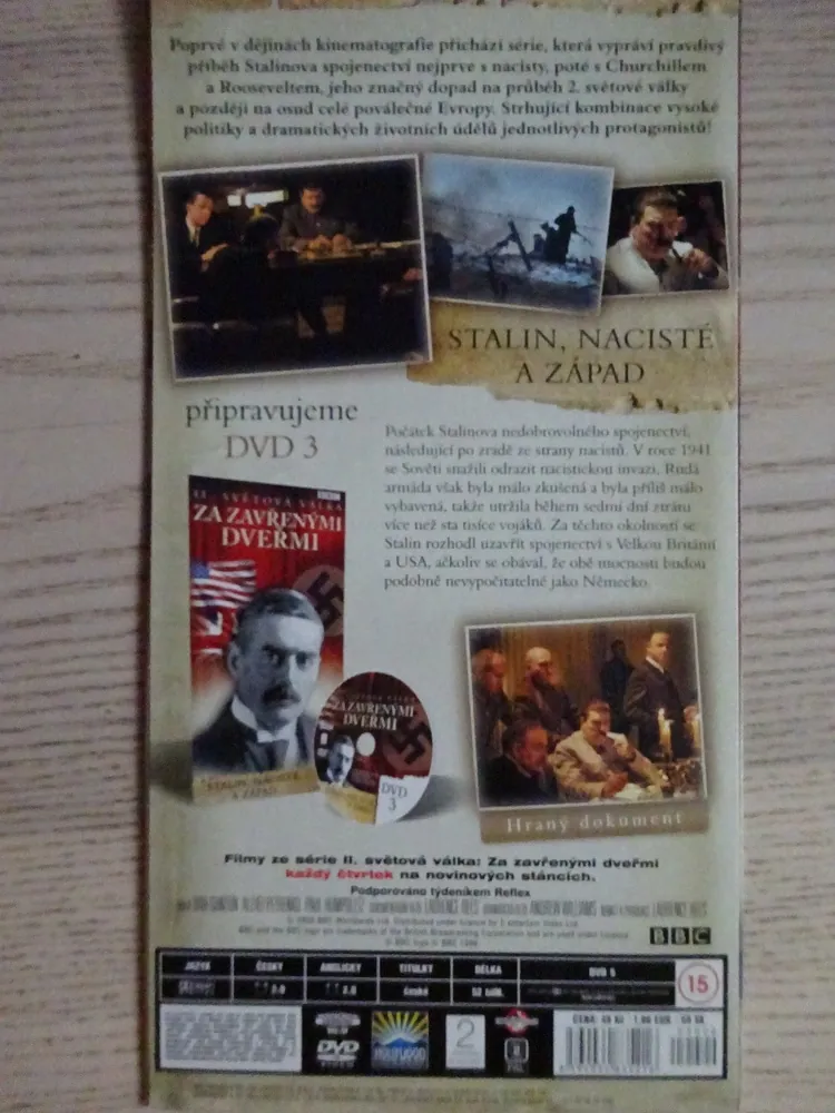 II. SVĚTOVÁ VÁLKA ZA ZAVŘENÝMI DVEŘMI 2, DVD FILM DOKUMENT