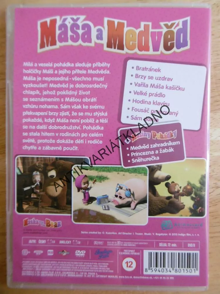 MÁŠINY POHÁDKY,MÁŠA A MEDVĚD, 3.,DVD FILM