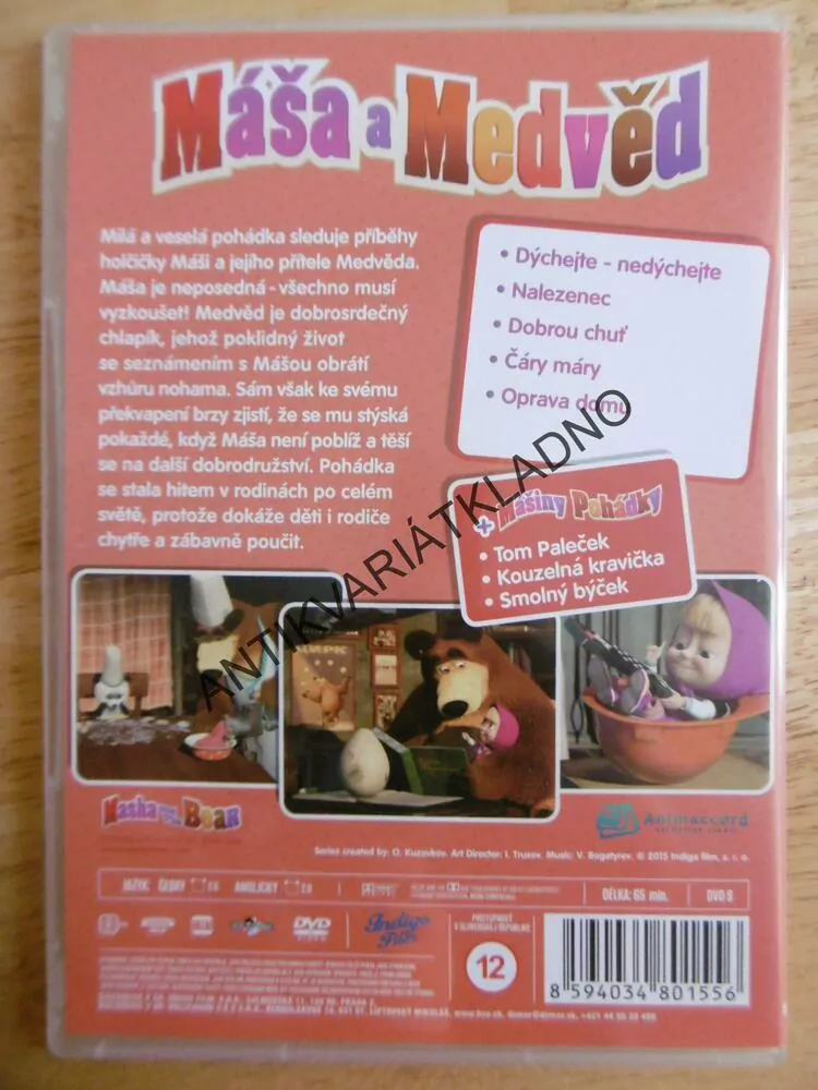 MÁŠINY POHÁDKY,MÁŠA A MEDVĚD, 4.,DVD FILM