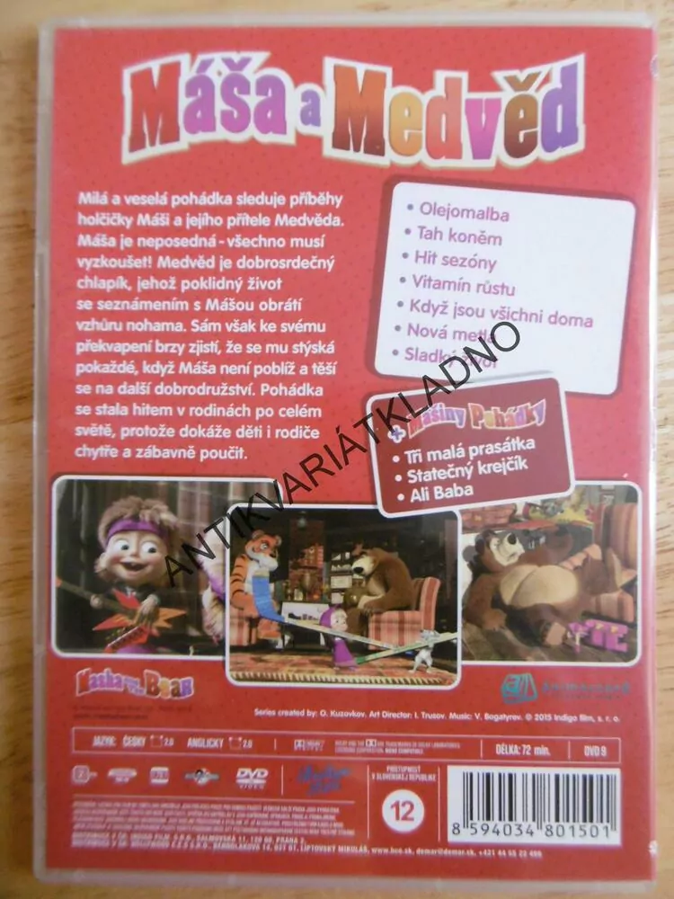 MÁŠINY POHÁDKY,MÁŠA A MEDVĚD, 5.,DVD FILM 