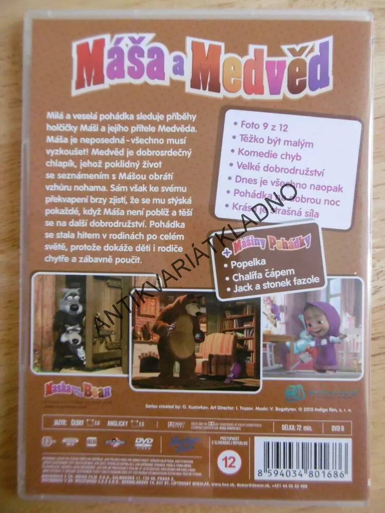 MÁŠINY POHÁDKY,MÁŠA A MEDVĚD, 6.,DVD FILM