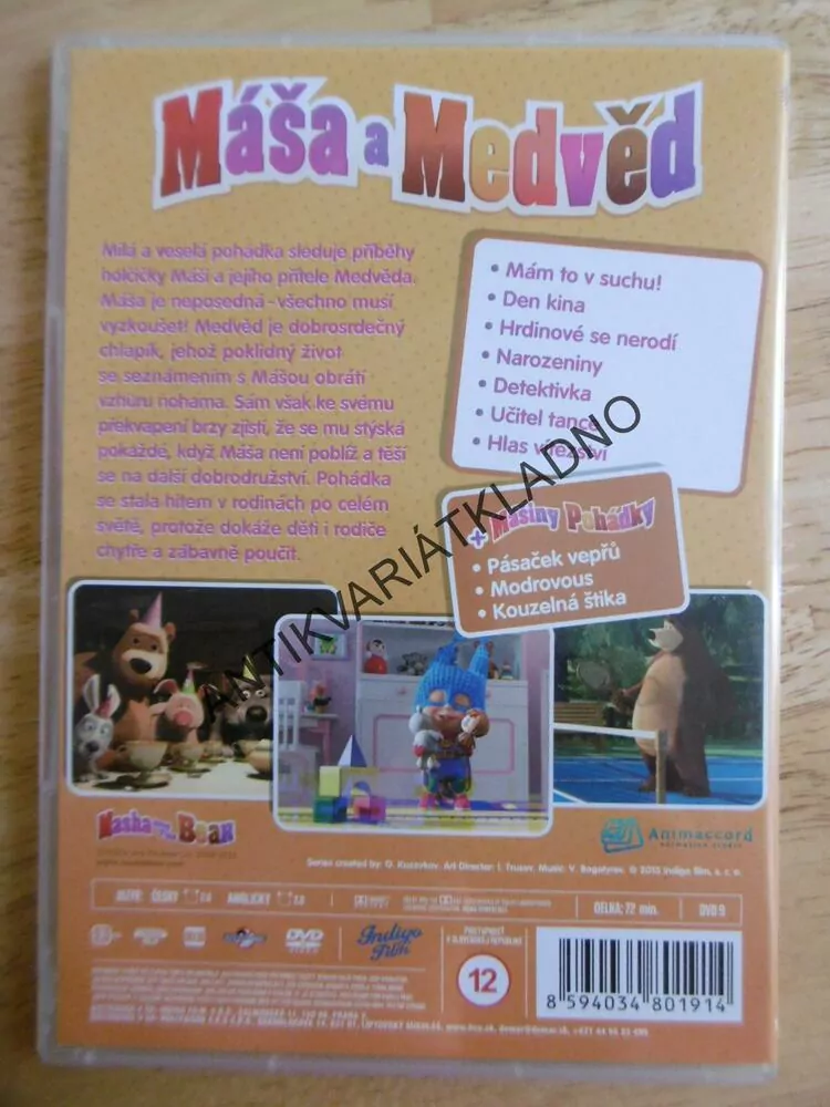 MÁŠINY POHÁDKY, DETEKTIVKA, MÁŠA A MEDVĚD, 7.,DVD FILM