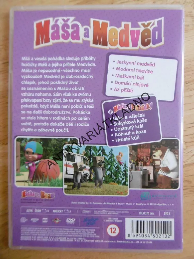 MÁŠINY POHÁDKY,MÁŠA A MEDVĚD, 8.,DVD FILM