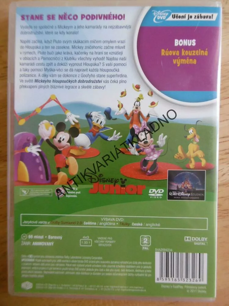 MICKEYHO KLUBÍK, HLOUPOUČKÁ DOBRODRUŽSTVÍ,DVD FILM