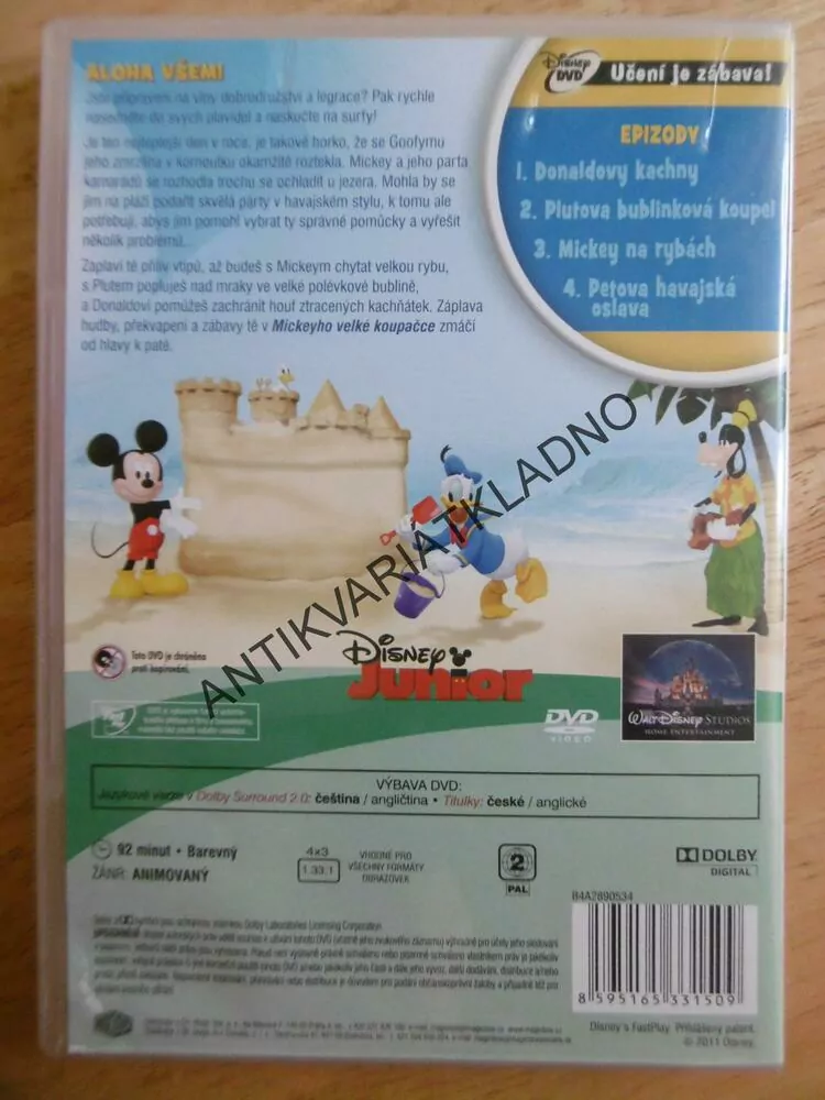 MICKEYHO KLUBÍK, VELKÁ KOUPAČKA, DVD FILM 