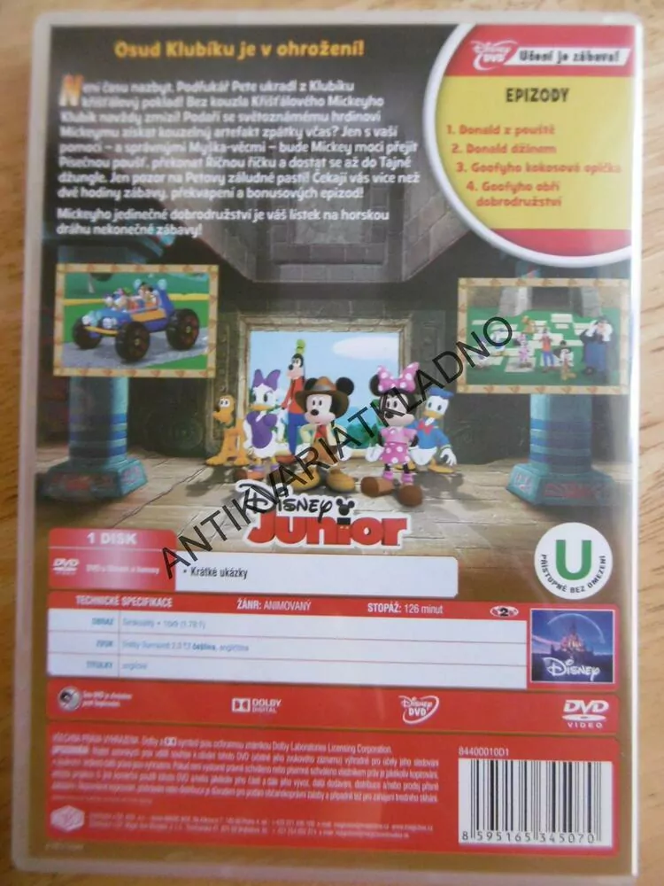 MICKEYHO KLUBÍK, KŘIŠŤÁLOVÝ MICKEY, DVD FILM