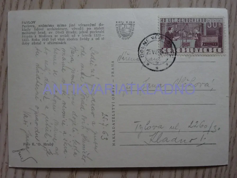PAVLOV, OKRES BRNO-VENKOV, 1963