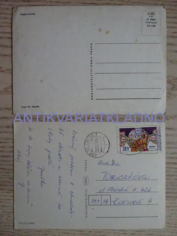 POZDRAV Z CHMELE, CHMELNICE, 2 KUSY