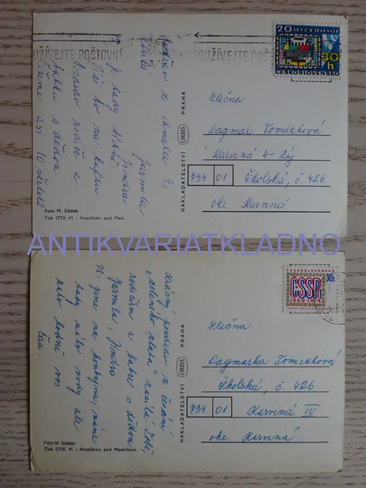 POZDRAV Z CHMELE, CHMELNICE, 2 KUSY