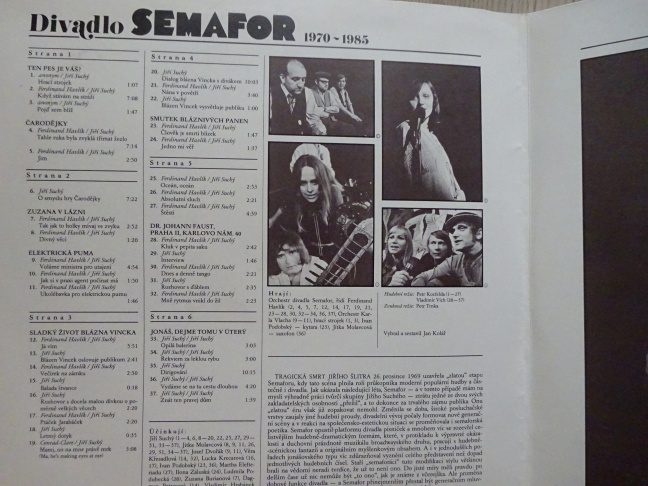 DIVADLO SEMAFOR, JIŘÍ SUCHÝ, FERDINAND HAVLÍK, 2X LP
