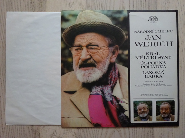 JAN WERICH, LAKOMÁ BARKA, KRÁL MĚL TŘI SYNY, ÚSPORNÁ POHÁDKA, MLUVENÉ SLOVO