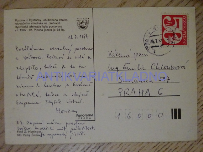 BYSTŘIČKA, BESKYDY, PŘEHRADA, 1984, OKRES VSETÍN