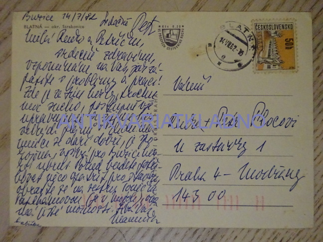BLATNÁ, ZÁMEK, 1982, OKRES STRAKONICE