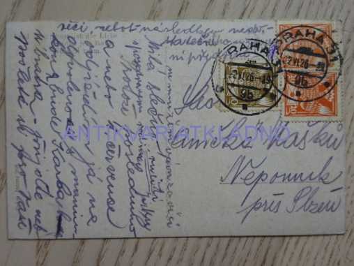 SLADKÁ JEST LÁSKA, PÁR, ŽENA, MUŽ, POLIBEK, ROMANTIKA, ŘEKA, PŘÍRODA, 1926