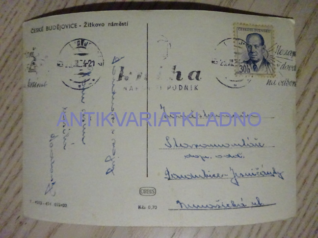 ČESKÉ BUDĚJOVICE, ŽIŽKOVO NÁMĚSTÍ