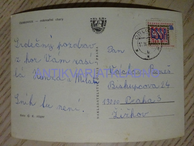 ČENKOVICE, REKREAČNÍ CHATY, 1975, OKRES ÚSTÍ NAD ORLICÍ