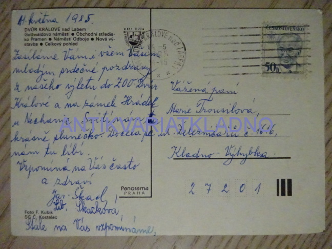 DVŮR KRÁLOVÉ NAD LABEM, 1985, OKRES TRUTNOV