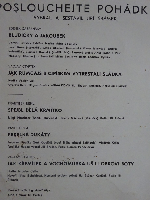 POHÁDKY, SPEJBL DĚLÁ KRMÍTKO, AJ. LP