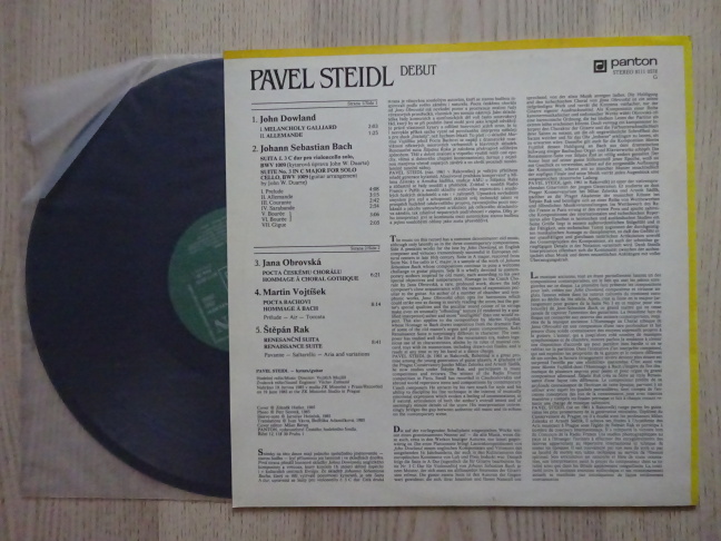 PAVEL STEIDL, DOWLAND, J.S. BACH, LP