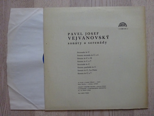 PAVEL JOSEF VEJVANOVSKÝ, SONÁTY A SERENÁDY, LP