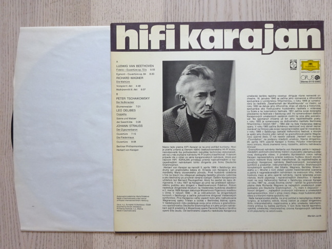 HIFI KARAJAN, L.V. BEEETHOVEN, R. WAGNER, TCHAJKOVSKIJ, J. STRAUSS., LP