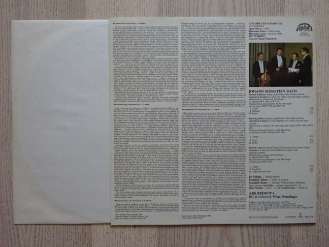 JOHANN SEBASTIAN BACH, KONCERT, LP