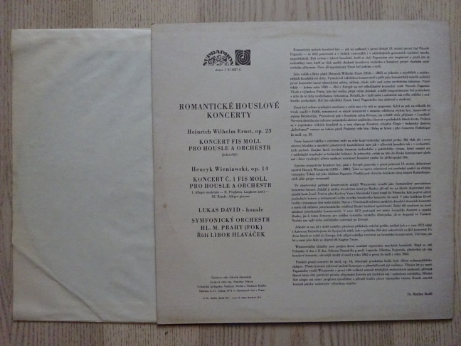 ROMANTICKÉ HOUSLOVÉ KONCERTY,, LP