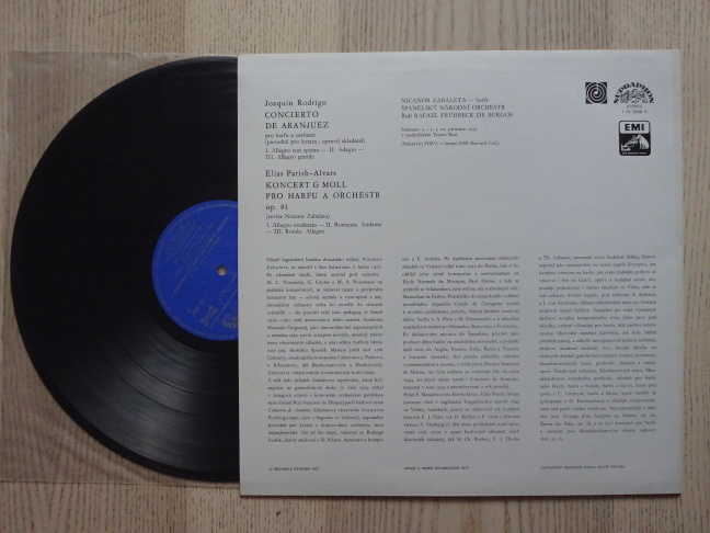 NICANOR ZABALETA, HARFA A ORCHESTR, LP