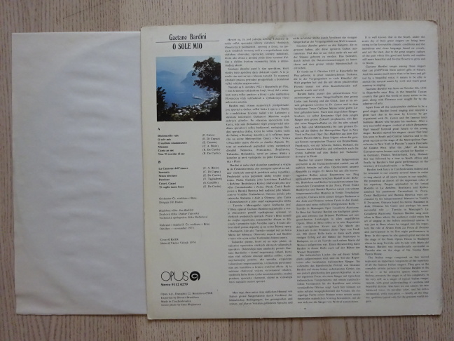 O SOLE MIO, GAETANO BARDINI, LP