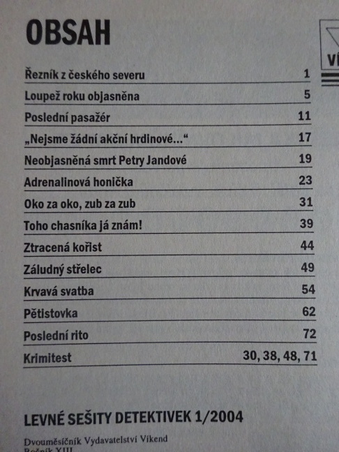 ZÁHADNÁ SMRT PETRY JANDOVÉ AJ. SKUTEČNÉ PŘÍBĚHY, 1/2004, **an