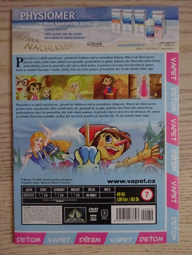 PINOCCHIOVA DOBRODRUŽSTVÍ, DVD FILM 