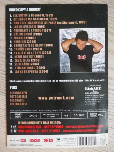 PETR MUK, ZRCADLO, BEST OF VIDEO, VIDEO KLIPY, DVD FILM