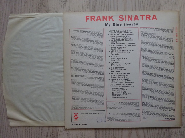 FRANK SINATRA, MY BLUE HEAVEN, GRAMODESKA