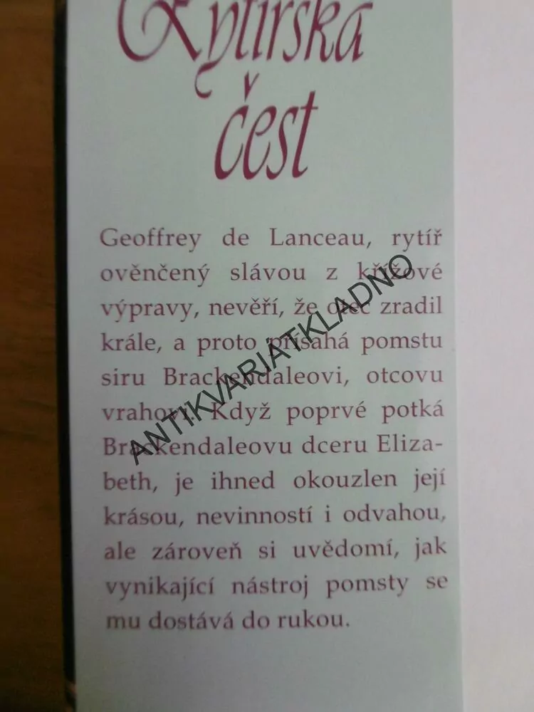 RYTÍŘSKÁ ČEST, CATHERINE KEAN