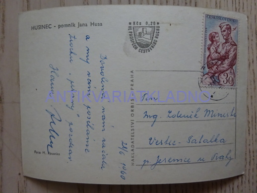 HUSINEC, POMNÍK JANA HUSA, 1960, OKRES PRACHATICE