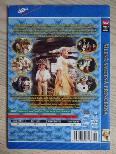ŠÍLENĚ SMUTNÁ PRINCEZNA, DVD FILM ČR