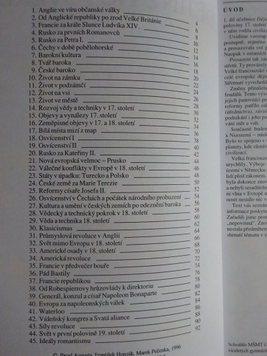 DĚJINY NOVOVĚKU, 1. DÍL, HONZÁK, PEČENKA, AUGUSTA, DĚJEPIS